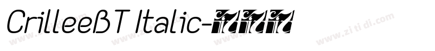 CrilleeBT Italic字体转换